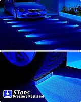 Solar LED Step Lights 4 Pack Blue(Rectangle-One Side) Solar LED Step Lights 4 Pack Blue(Rectangle-One Side)