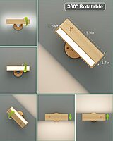 LED Wall Reading Light (Solid Beech Wood)-2 Pack with Remote Control LED Wall Reading Light (Solid Beech Wood)-2 Pack with Remote Control