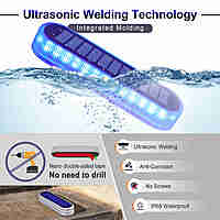 Solar LED Deck Lights 4 Pack Blue(Rectangle) Solar LED Deck Lights 4 Pack Blue(Rectangle)