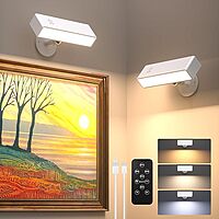 LED Wall Reading Light-White(Plastic)-1 Pack with Remote Control LED Wall Reading Light-White(Plastic)-1 Pack with Remote Control