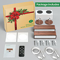 LED Wall Reading Light (Black Walnut)-2 Pack with Remote Control LED Wall Reading Light (Black Walnut)-2 Pack with Remote Control